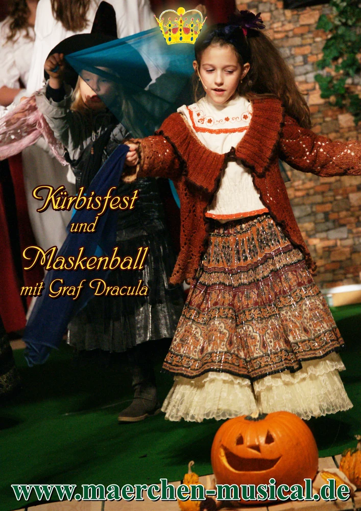 Plakat der Veranstaltung Kürbisfest und Maskenball mit Graf Dracula Plakat Kürbisfest und Maskenball mit Graf Dracula